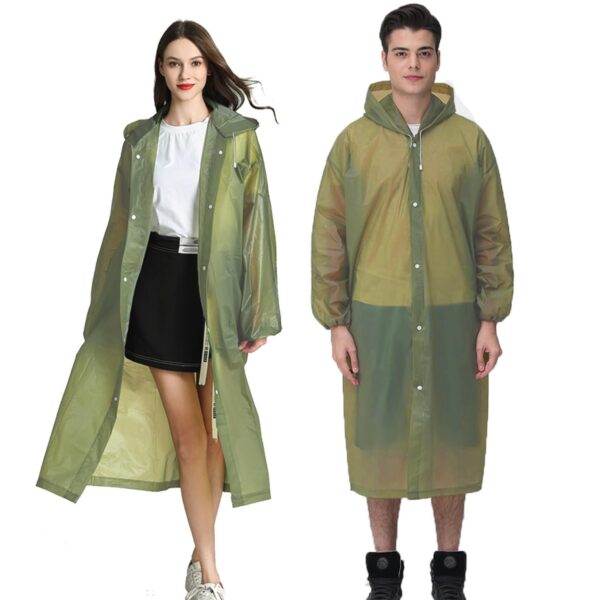 HACER EVA Waterproof Unisex Rain Coat Hooded Full Sleeves Outdoor Men, Women, Boys & Girls Rainwear - Image 2