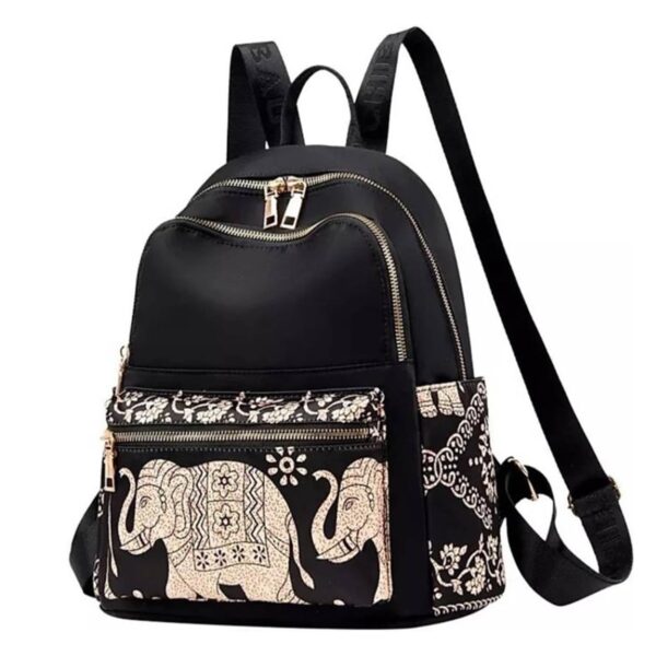 NME COLLECTION Ethnic Style Waterproof Oxford Backpack Ladies Fashion Travel PU Bag Large Capacity - Image 2