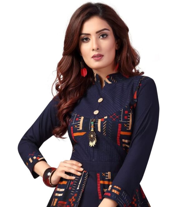 madhuram textiles Women Rayon A-Line Long Kurti(M-2082) - Image 7