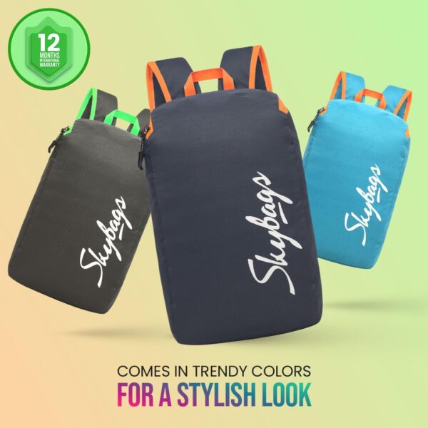 Skybags Casual Daypack 15L With Spacious Compartment, Webbing Grab Handle & Highlight Zippers - Image 7