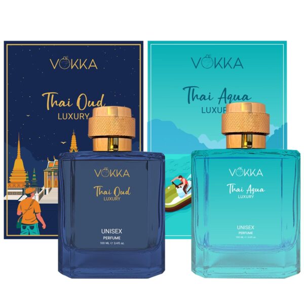 VOKKA Thai Oud & Thai Aqua 200 ml | Pack of 2 x 100ml Unique Unisex Luxury Long Lasting Woody - Image 2