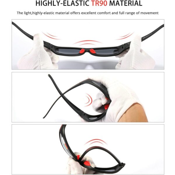 ELEGANTE Unbreakable TR90 Polarized SPORTS SUNGLASSES - Chopper HD Clear Vision Motorcycle Riding - Image 8
