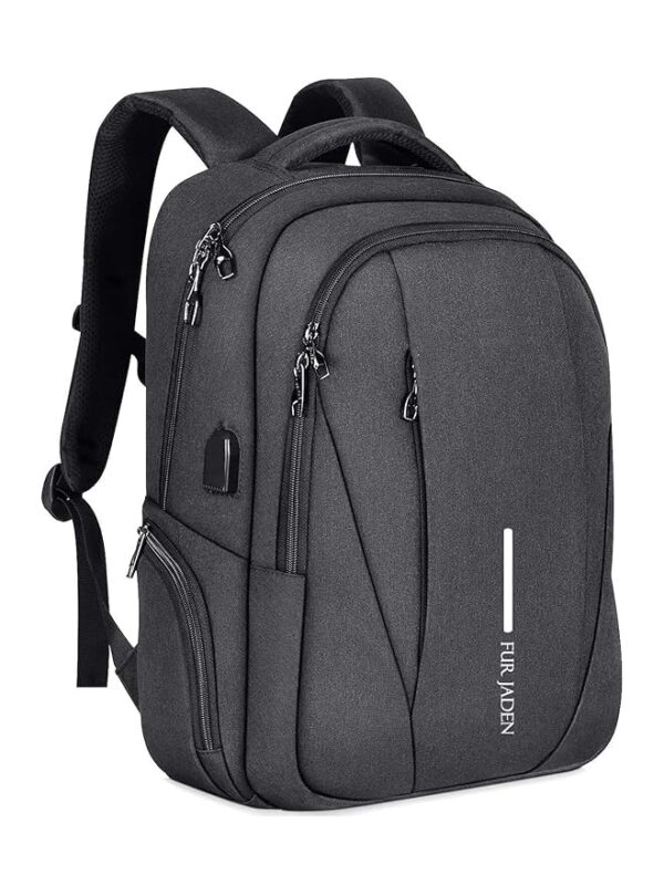 FUR JADEN Travel Laptop Backpack, Business Backpacks with USB Charging Port, Water Resistant College - Image 2