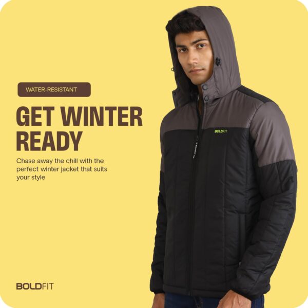 Boldfit Jacket For Men Winter Wear Puffer Standard Length Jacket For Men Monsoon Winter Wear For Men - Image 5