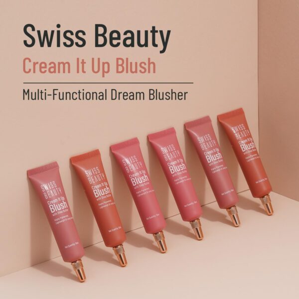 Swiss Beauty Cream It Up Blusher | Highly Pigmented | Long-lasting | Buildable & Blendable | All - Image 3