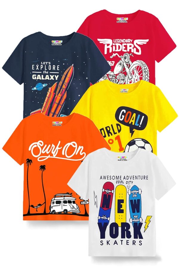 Kuchipoo Boys Regular Fit Cotton T-Shirts - Image 2