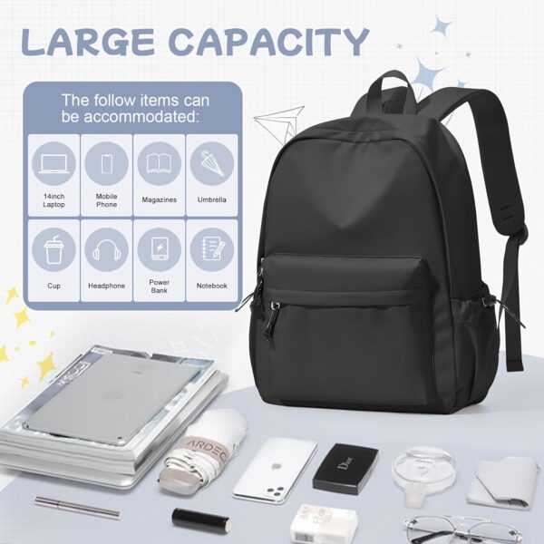 Glowic Laptop Backpack, 2 compartments, bottle holder, organizer, school bag for boys and girls, - Image 6