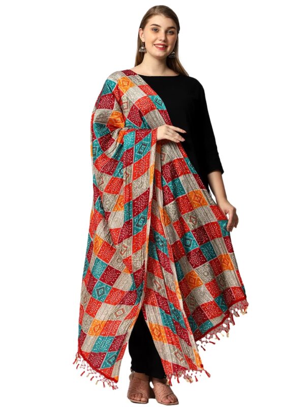 Weavers Villa Women's Cotton Printed Dupatta Chunni (Multi), 2.25 Mtrs - Image 2