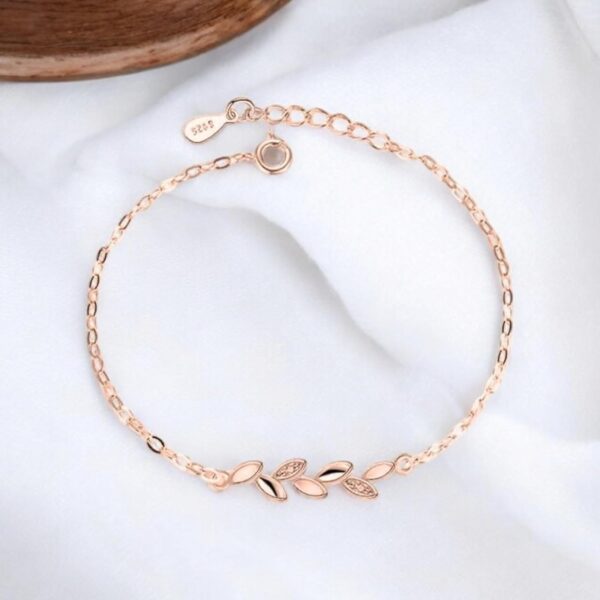 Nilu's Collection Copper Sterling Silver Plated Charm Bracelet for Women & Girls - Image 9