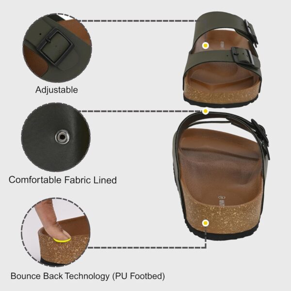 Centrino Men's Cushion Stylish Slippers|Leather slippers/chappal|birkenstock men footwear|Men's - Image 6