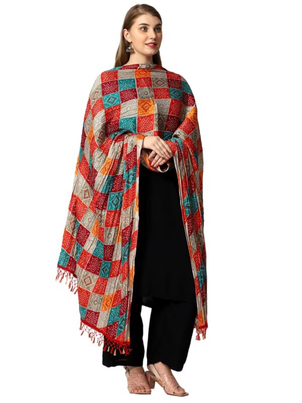 Weavers Villa Women's Cotton Printed Dupatta Chunni (Multi), 2.25 Mtrs - Image 5