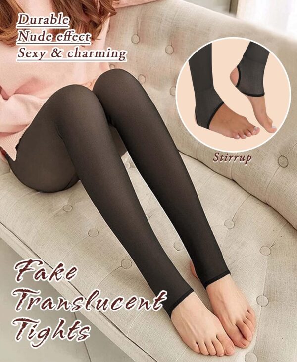 HSR Winter Warm Thermal Fleece Lined Women Leggings Pants (Waist Size : 26 to 34 Inch Stretchable) - Image 4
