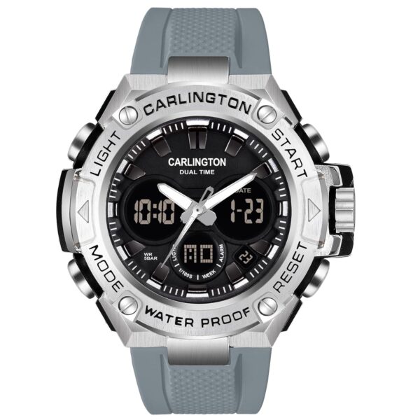 Carlington Resin Analog-Digital Sports Watch Chronograph,Dual - Image 2