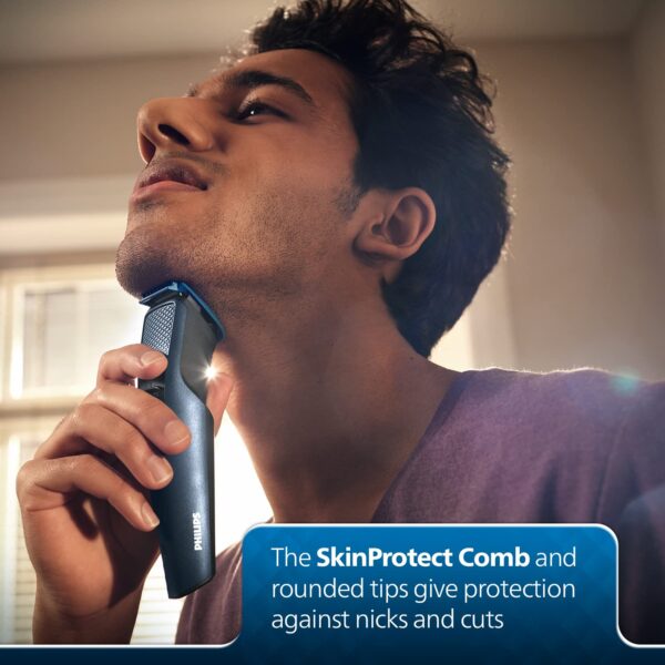 Philips Battery Powered SkinProtect Beard Trimmer for Men - Lasts 4x Longer, DuraPower Technology, - Image 4