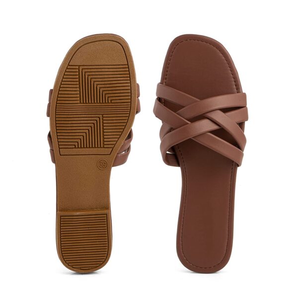 Nowry Women Stylish Flats Fashion Sandal For Party & Wedding/Casual Flat Sandals For Women's & Girls - Image 5