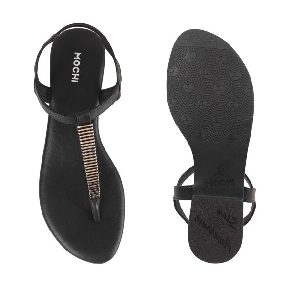 Mochi Women's Faux Leather Flat Fashion Sandals - Image 6