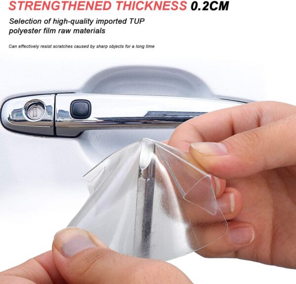 DETACHI Car Door Handle Protector Transparent Sticker and car Handle Scratch Protector car Door - Image 6