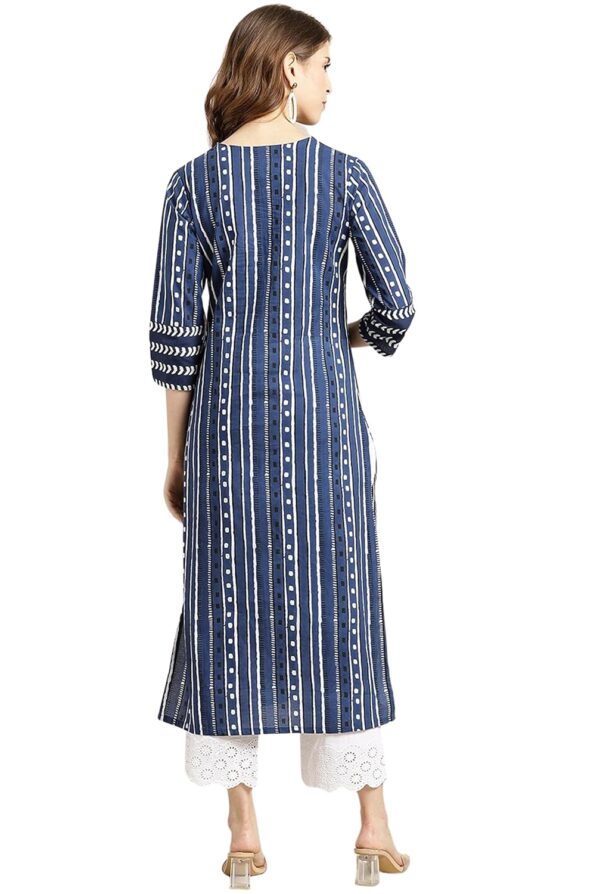 rytras Women's Cotton Printed Straight Kurta - Image 5