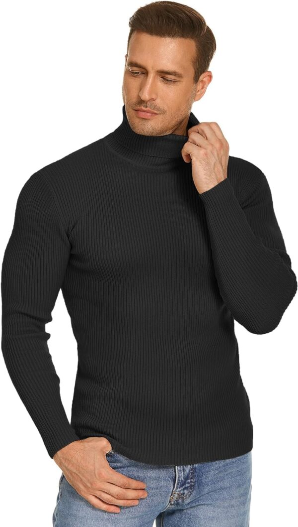 DENIMHOLIC Men's Cotton Turtle Neck Sweater - Image 7