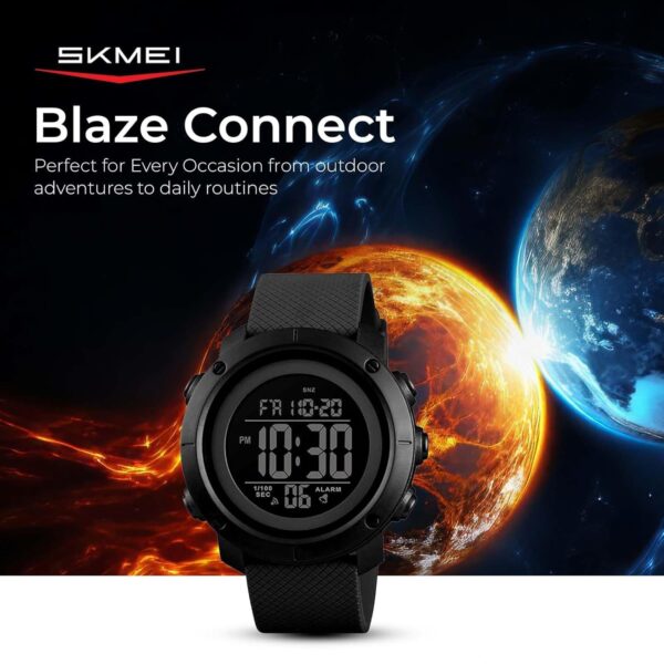 SKMEI Men's Digital Sports Watch 50m Waterproof LED Military Multifunction Smart Watch Stopwatch - Image 9