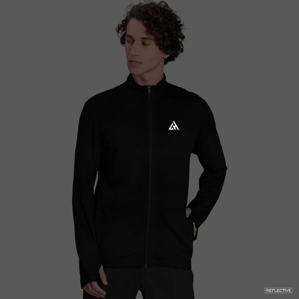 London Hills Men's Polyester High Neck Full Sleeve Full Zip with Pocket Solid Sports Track Standard - Image 4