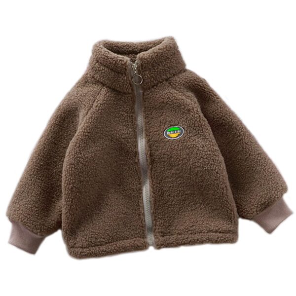 TASLAR Kids Winter Fleece Jackets, Baby Boy & Girl Outerwear Lamb Velvet Thick Warm Sweater Solid - Image 2