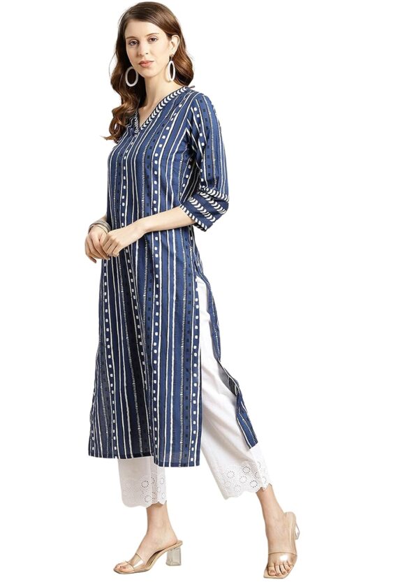 rytras Women's Cotton Printed Straight Kurta - Image 4