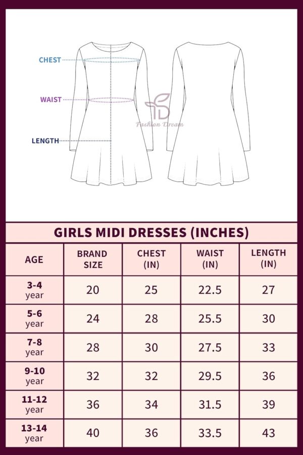 Fashion Dream Girl's Fit and Flare Midi Dress - Image 7