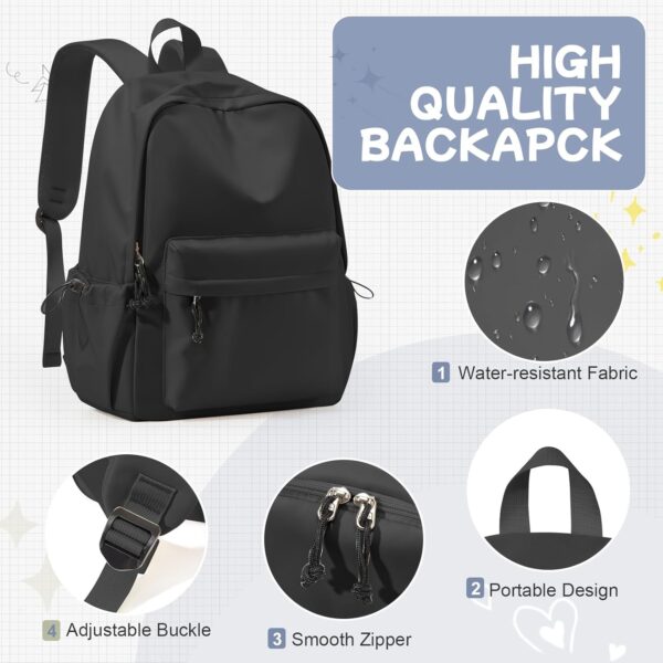 Glowic Laptop Backpack, 2 compartments, bottle holder, organizer, school bag for boys and girls, - Image 4