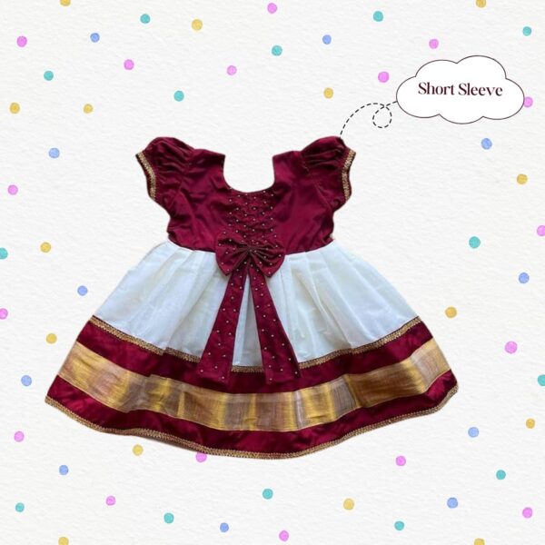 Angel f Studio Baby-Girl's Cotton Silk Fit and Flare Midi pattu Pavadai for Kids - Image 4
