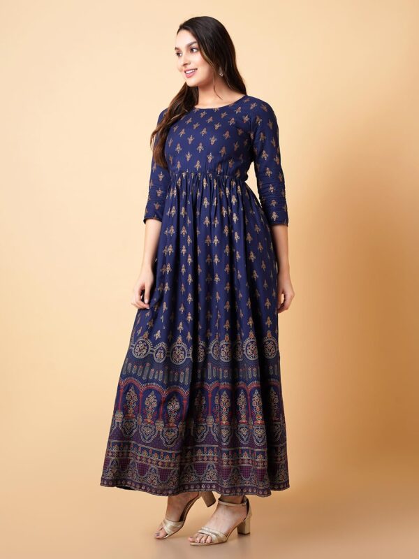 Deavish Women Rayon Printed Full Length Fit & Flared Western Maxi Dress | Maxi Dress for Women - Image 6