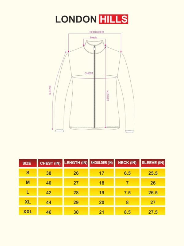 London Hills Men's Polyester High Neck Full Sleeve Full Zip with Pocket Solid Sports Track Standard - Image 7
