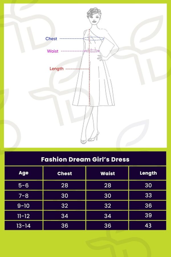 Fashion Dream Girl's Above Knee Length Fit and Flared Dresses - Image 7
