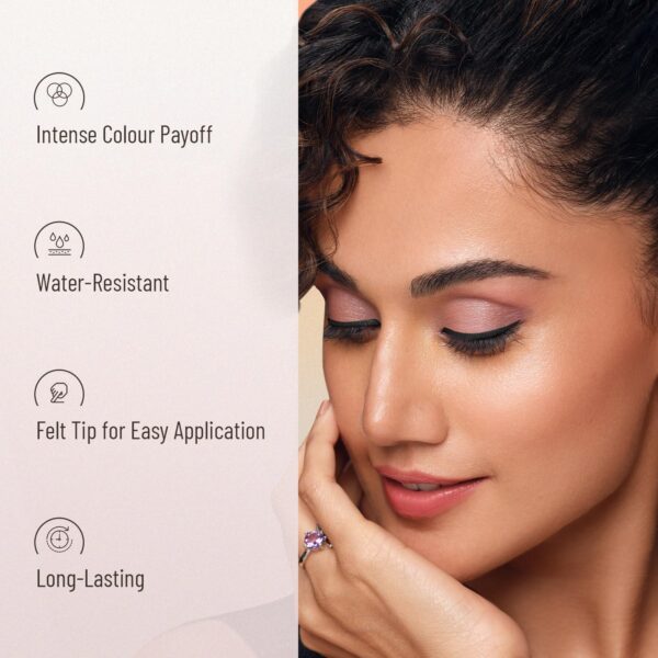 SWISS BEAUTY Waterproof And Long Wearing Bold Felt Tip Pen Glossy Eyeliner | Smudge Proof Eye Makeup - Image 4