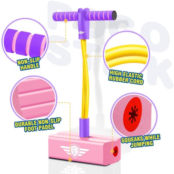 CRIYALE Kids Pogo Jumper Fun and Safe Pogo Stick for Toddlers, Durable Foam Bungee Jumping Stick - Image 5