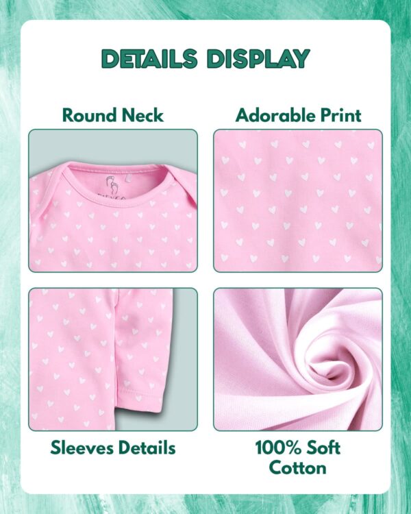BabyGo Half Sleeves Baby Romper| 100% Cotton Rompers for New Born Baby| Baby Dress | Sleepsuit for - Image 5