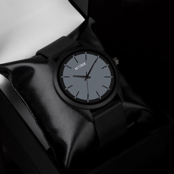 Matrix Minimalist Dual Colour Dial with Softest Silicone Strap Analog Wrist Watch for Men & Boys - Image 3