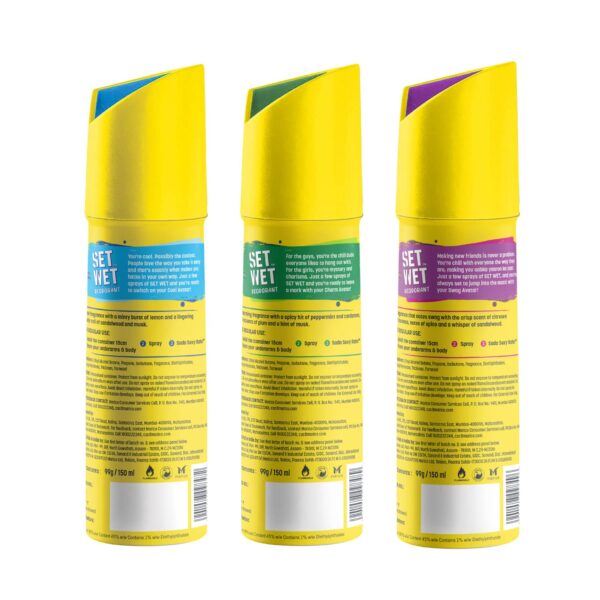 SET WET Deodorant Spray Perfume Cool, Charm & Swag Avatar for men, 150ml (Pack of 3) - Image 9
