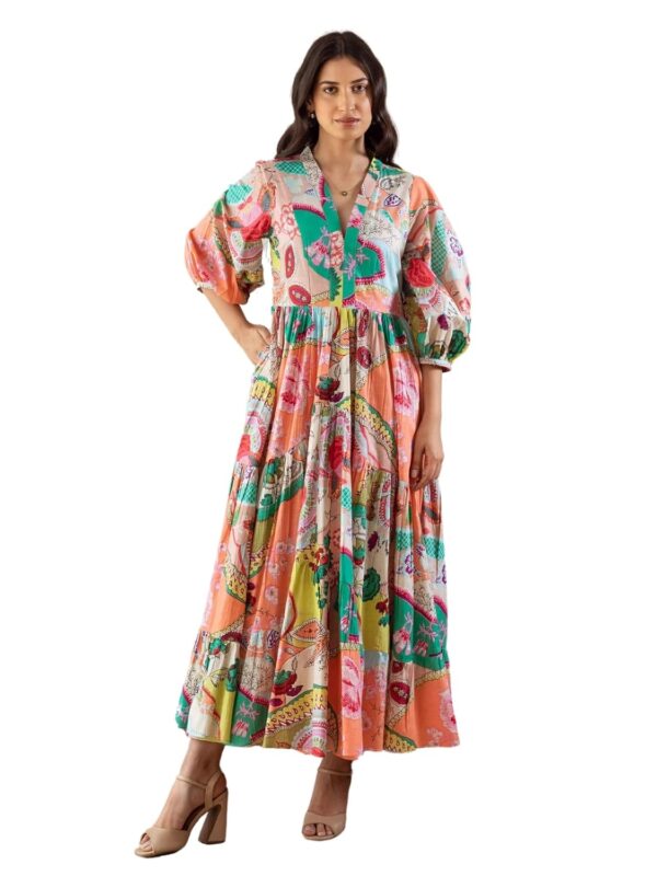 GRECIILOOKS Women Midi-Maxi Dresses | Short-Long Dress | Floral Print | Every Occation Dress for - Image 2