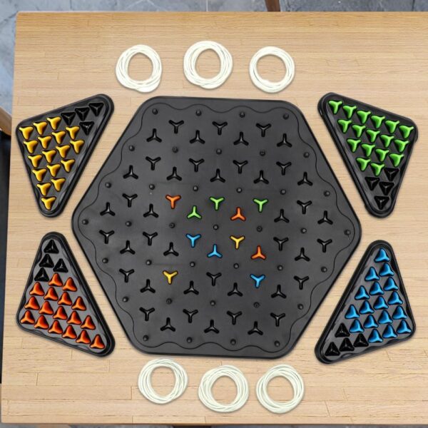 STOFFIER GARTEN Chain Triangle Chess Game Board Games for Kids Adults Family Fun Night Chess Set - Image 8