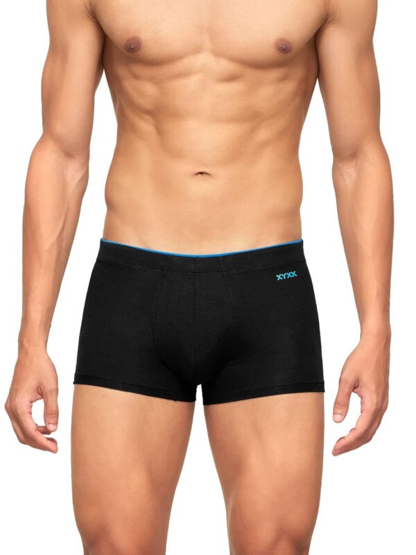 XYXX Men's Uno Micromodal Regular Fit Solid Antimicrobial Trunks with No Marks Waistband (Pack of 2) - Image 3