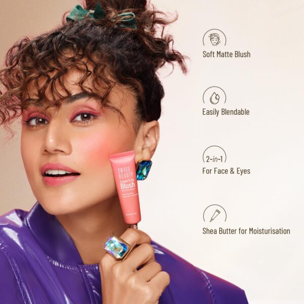 Swiss Beauty Cream It Up Blusher | Highly Pigmented | Long-lasting | Buildable & Blendable | All - Image 5