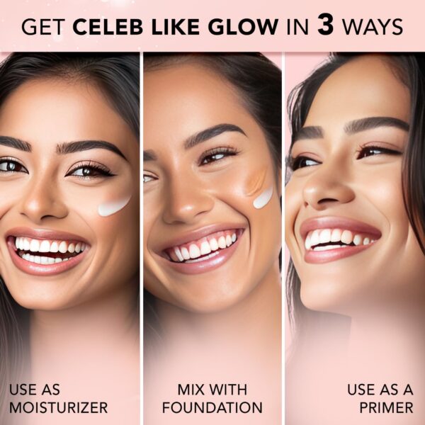FACESCANADA Strobe Cream - Rose Gold, 30Ml | Primer + Highlighter + Moisturizer | Shea Butter & - Image 4