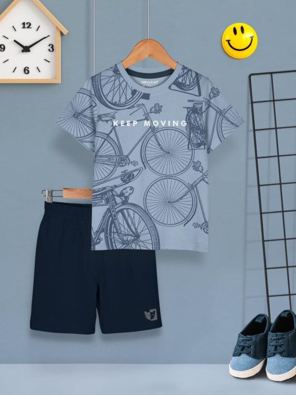 HELLCAT Boys Dress Clothing Set Combo with Tshirts & Shorts - Pack 3 - Image 4