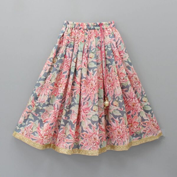 GORLYA Girls Ethnic Wear Rayon Flower Printed Readymade Lehenga Choli Set - Image 6