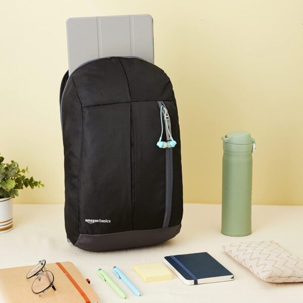 amazon basics - Mini Backpack for Outdoor Use (12 l) (Black) - Image 3