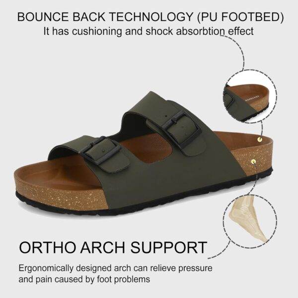 Centrino Men's Cushion Stylish Slippers|Leather slippers/chappal|birkenstock men footwear|Men's - Image 5