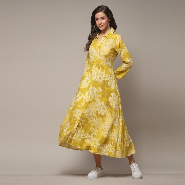 BIBA Women Liva Straight Printed Dress - Image 3