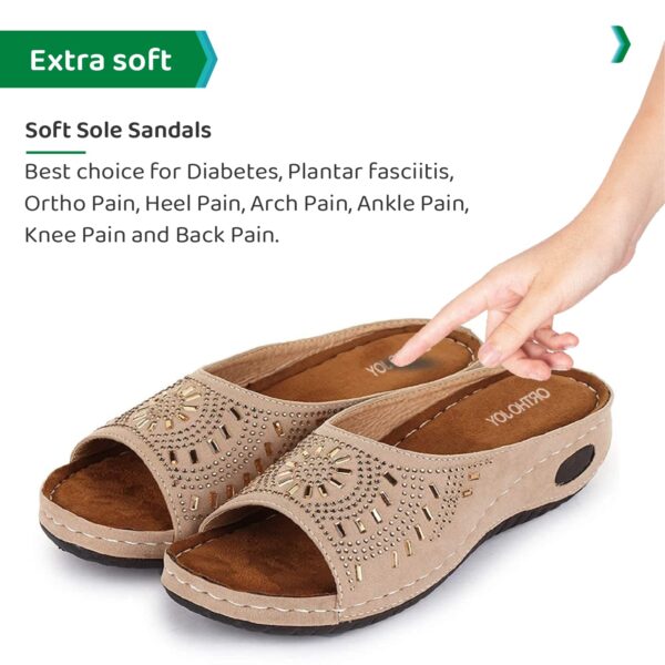 ORTHO JOY Extra-Soft Comfortable Fancy Slippers Flip Flop for women - Image 6