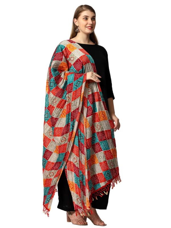Weavers Villa Women's Cotton Printed Dupatta Chunni (Multi), 2.25 Mtrs - Image 6